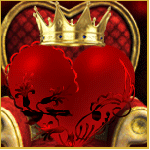 99px.ru аватар Красивое, алое, ажурное сердечко с золотой короной восседает на королевском троне