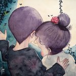 Аватар Мальчик обнимает девочку, by June Leeloo