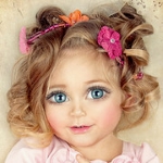 99px.ru аватар Маленькая девочка с огромными голубыми глазами, с украшениями на волосах