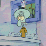 99px.ru аватар Сквидвард / Squidward кидает срепантин из мультика Губка Боб Квадратные Штаны / SpongeBob SquarePants