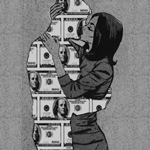 99px.ru аватар Девушка целует мужчину из долларов