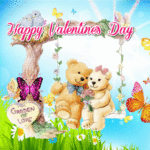 Аватар Два влюбленных медвежонка качаются на качели (Happy Valentines Day! / Счастливого дня святого Валентина!)