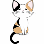 99px.ru аватар Цветной кот на белом фоне