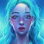 Аватар Девушка с голубыми волосами, by NUMYUMY