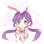 Аватар Чиби Нозоми Тоджо / Chibi Nozomi Toujou из аниме Живая любовь! Проект «Школьный идол» / Love Live! School Idol Project в ободочке с кроличьими ушками (Ericchi)