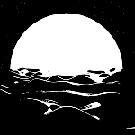 99px.ru аватар Небольшие волнение воды на фоне полной луны