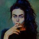 99px.ru аватар Девушка с сигаретой, by bohomaz13