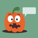 Аватар Тыква на зеленом фоне (Happy Halloween / Счастливого Хэллоуина), by KellerAC