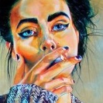 99px.ru аватар Девушка с сигаретой, by bohomaz13