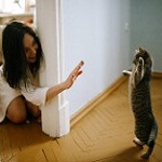 Аватар Девушка игоает с котом, фотограф Marat Safin