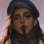 Аватар Девушка в головном уборе и перчатках