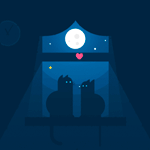 99px.ru аватар Две кошки на окне под луной
