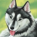 99px.ru аватар Пес с высунутым языком, by GoldenDruid