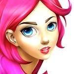 99px.ru аватар Девушка с голубыми глазами и розовыми волосами