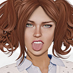 Аватар Девушка показывает язык, by Strawberry Singh