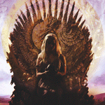99px.ru аватар Эмилия Кларк / Emilia Clarke в роли Дэйнерис Таргариен / Daenerys Targaryen из сериала Игра престолов / Game of Thrones на железном троне с яйцом дракона