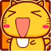 99px.ru аватар Счастливый котик на оранжевом фоне