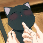 99px.ru аватар Кота Чито / Chito гладят из аниме Полет ведьмы / Flying Witch