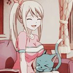 Аватар Люси Хартфилия / Lucy Heartfilia и Хэппи / Happy из аниме Сказка о Хвосте феи / Fairy Tail