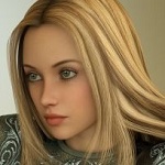 99px.ru аватар Симпатичная девушка-блондинка пристально смотрит в сторону