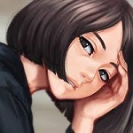 Аватар Девушка держит руку у головы