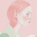 99px.ru аватар Девушка с розовыми волосами, by Hsiao Ron Cheng