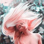 99px.ru аватар Девушка с розовыми волосами, by Dmitriy Petrenya