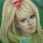99px.ru аватар Белокурая девушка с бантом на голове
