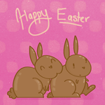 Аватар Шоколадный кролик ест другого кролика (Happy Easter)