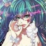 99px.ru аватар Vocaloid Hatsune Miku / Вокалоид Хатсуне Мику с ромашкой в руке