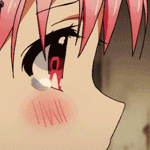 99px.ru аватар Плачущая Юки Такэя / Yuki Takeya из аниме Школьная жизнь! / Gakkougurashi! с усатым плюшевым мишкой
