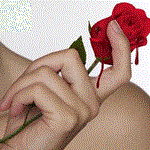 99px.ru аватар Красная роза в руке девушки