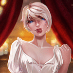 99px.ru аватар Белокурая девушка в белом платье, by OlchaS