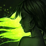 Аватар Девушка со светящимися волосами, by mcptato