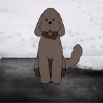 99px.ru аватар Собака виляет хвостом, кадр из аниме Юри на льду / Yuri! on ICE