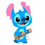 99px.ru аватар Stitch / Стич из мультфильма Лило и Стич / Lilo & Stitch играет на гитаре
