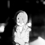 99px.ru аватар Грустная Юзуру Нишимия / Yuzuru Nishimiya из аниме Форма голоса / Koe no Katachi идет по вечерней улице под дождем