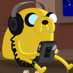 Аватар Пес Джейк / Jake слушает музыку в наушниках, мультсериал Время  приключений / Adventure Time