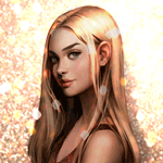 99px.ru аватар Девушка блондинка в блестках, оригинал by Johann Blais