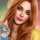 Аватар Девушка с кошкой