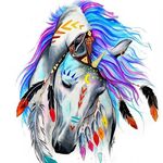 99px.ru аватар Разукрашенная голова индийской лошади с украшениями, by Katy Lipscomb