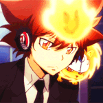 Аватар Савада Цунаеши / Sawada Tsunayoshi и его львенок Нацу / Natsu из аниме Репетитор-киллер Реборн! / Katekyo Hitman Reborn!