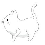 Аватар Бегущий рисованный котик