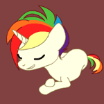 Аватар Трясущийся головой единорожек с разноцветными гривой, by Va1ly