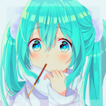 99px.ru аватар Vocaloid Hatsune Miku / Вокалоид Хатсунэ Мику с шоколадной палочкой Pocky во рту
