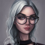 99px.ru аватар Светловолосая девушка в очках, by girly_m