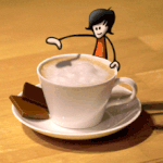 99px.ru аватар Человечек снимает пенку с кофе