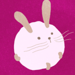 99px.ru аватар Появление на розовом фоне белого пухлого кролика