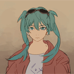 99px.ru аватар Vocaloid Hatsune Miku / Вокалоид Хатсуне Мику в куртке и с очками на голове