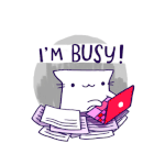 Аватар Занятой кот пишет и работает на ноутбуке (Im Busy)